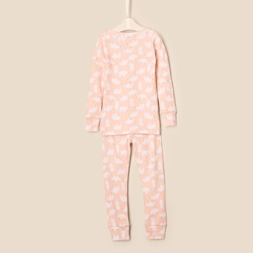 Amazon Essentials x Sofia Grainge Unisex Toddlers' Snug-Fit Cotton Pajamas, Pack of 2, Pink/Polar Bear, 2T