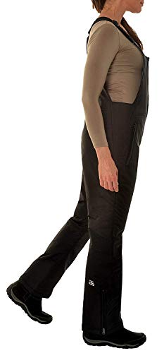 Arctix Women's Essential Insulated Bib Overalls, Black, Large Tall