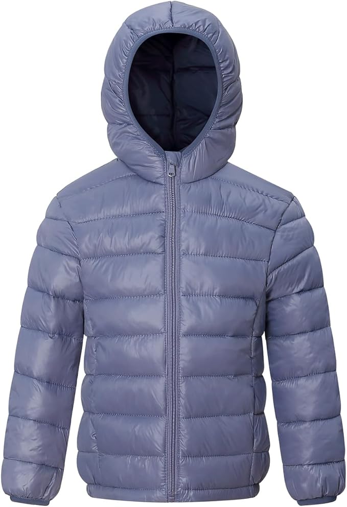 AIMISYOU Winter Insulated Water Resistant Puffer Jacket Kids Size 6-7 Boys Blue Soft Coat