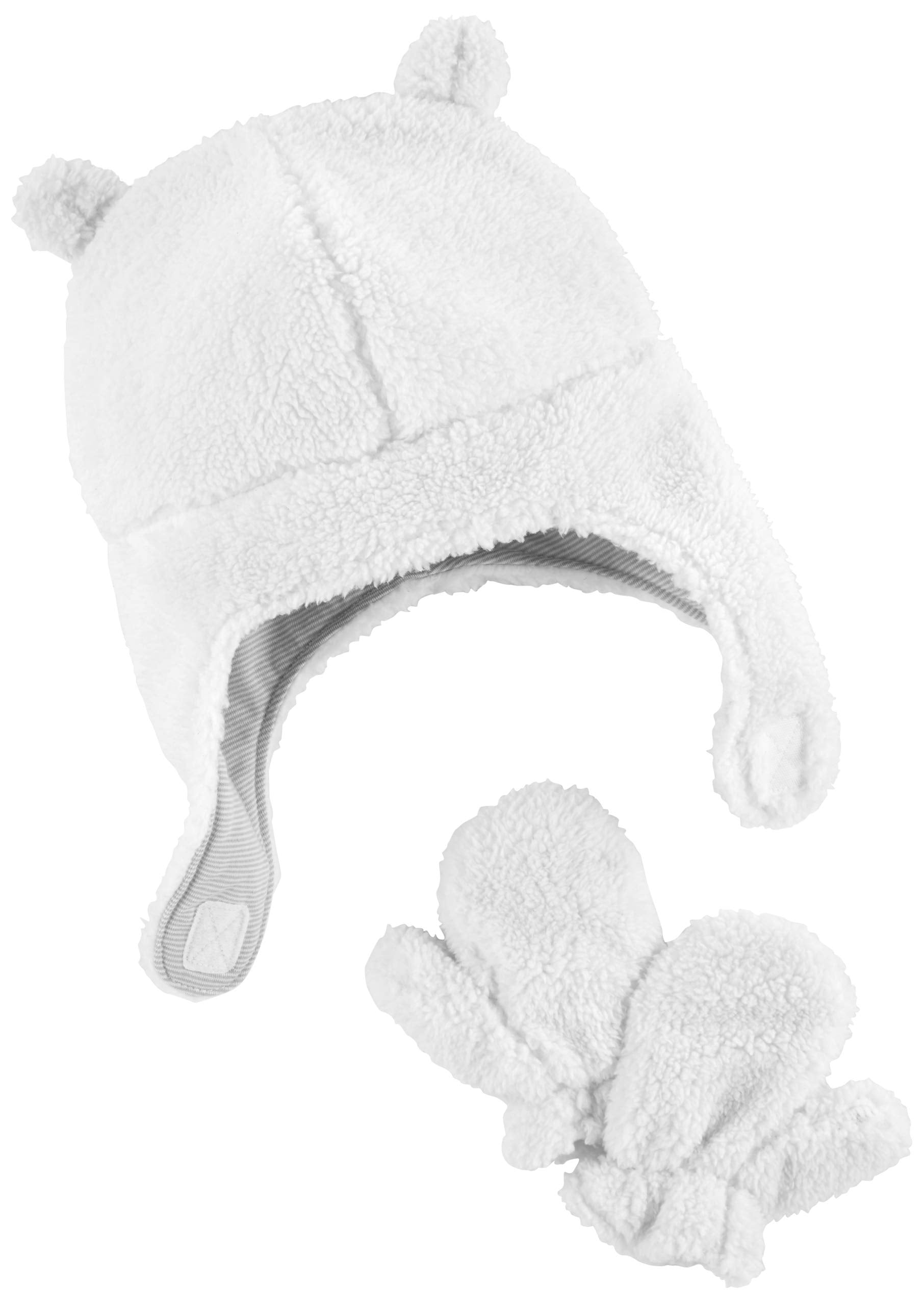 Simple Joys by Carter's Baby Hat and Mitten Set, Ivory, 12-24 Months