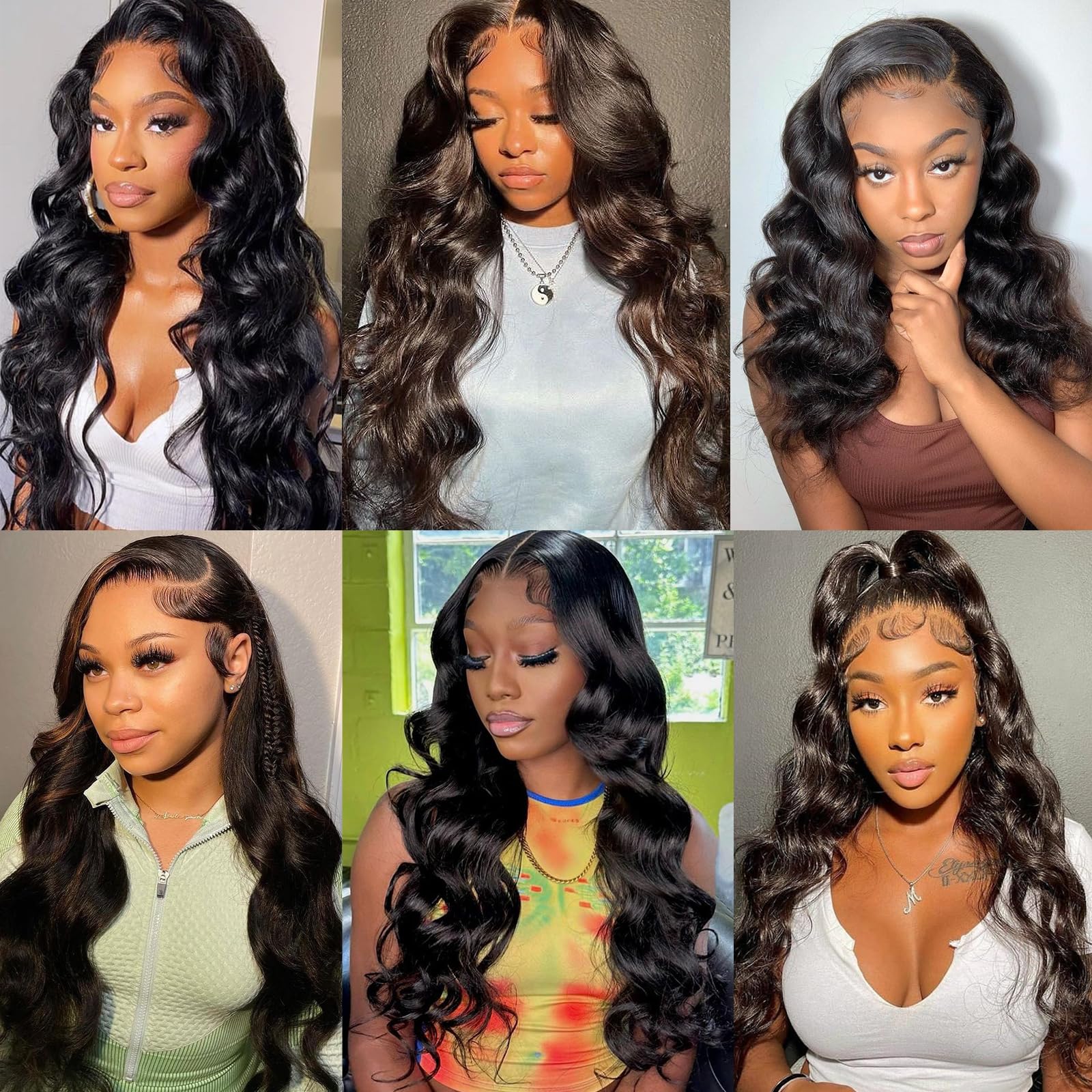 Body Wave Bundles Human Hair Brazilian Hair 3 Bundles Human Hair for Black Women 22 24 26 Inch 10A Grade 100% Unprocessed Body Wave Human Hair Bundles Hair Extensions Natural Color